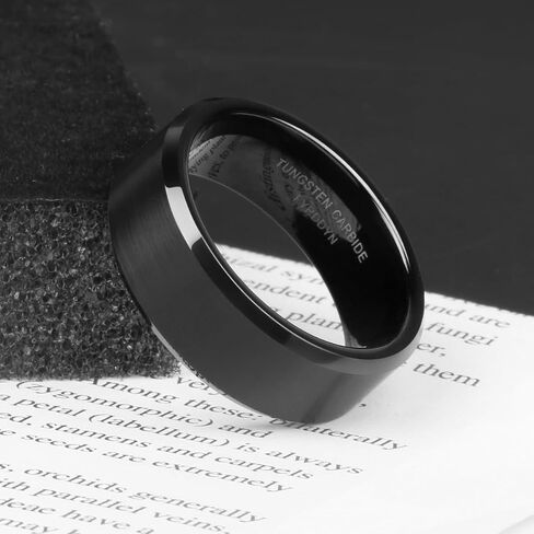 Men's Wedding Band 6mm 8mm 10mm Silver Tungsten Rings High Polish Comfort Fit 4-15.5 in Kuwait