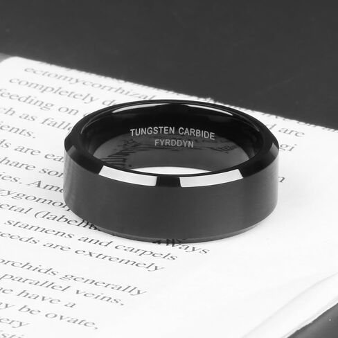 Men's Wedding Band 6mm 8mm 10mm Silver Tungsten Rings High Polish Comfort Fit 4-15.5 in Kuwait