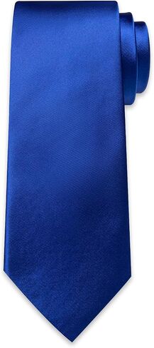 DiBanGu Satin Ties for Men Solid Color Necktie and Pocket Square Tie Clip Set Formal Shiny Ties in Gift Box Party Wedding in Kuwait