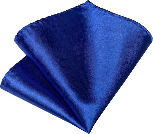 DiBanGu Satin Ties for Men Solid Color Necktie and Pocket Square Tie Clip Set Formal Shiny Ties in Gift Box Party Wedding in Kuwait