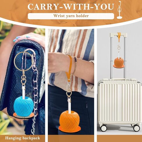 BEAUTIFABLE Yarn Holder, 2 Pack Portable Wrist Yarn Spinner for Crocheting & Knitting, Yarn Ball Minder Stand for Big or Small Yarn Balls （Cylindrical） in Saudi Arabia
