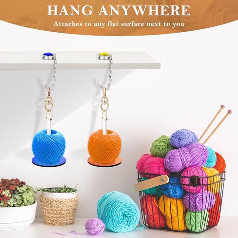BEAUTIFABLE Yarn Holder, 2 Pack Portable Wrist Yarn Spinner for Crocheting & Knitting, Yarn Ball Minder Stand for Big or Small Yarn Balls （Cylindrical） in Saudi Arabia