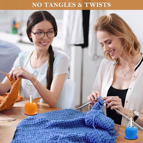 BEAUTIFABLE Yarn Holder, 2 Pack Portable Wrist Yarn Spinner for Crocheting & Knitting, Yarn Ball Minder Stand for Big or Small Yarn Balls （Cylindrical） in Saudi Arabia