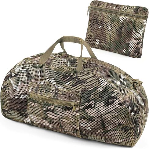 Tactical Mesh Luggage bag,50L Foldable duffel Pack,Large Capacity Range Bag For Hunting Shooting Travel Climbing Sports Gym (MC) in Saudi Arabia