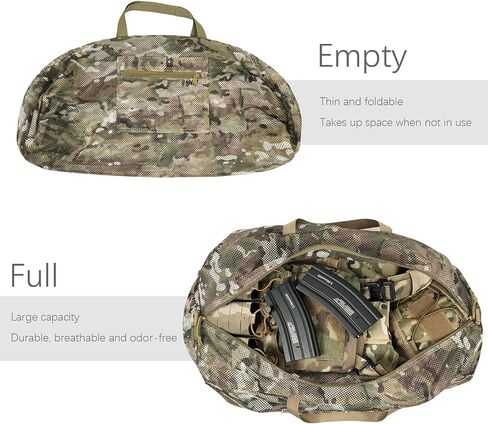 Tactical Mesh Luggage bag,50L Foldable duffel Pack,Large Capacity Range Bag For Hunting Shooting Travel Climbing Sports Gym (MC) in Saudi Arabia