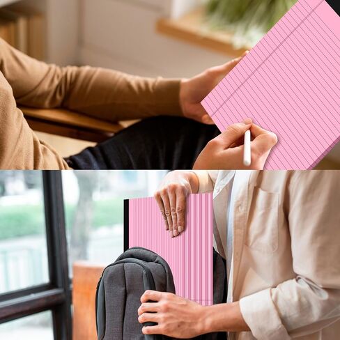 6 Pack Legal Pads 11 x 9.5 Inch Note Pads College Ruled Notepads 80GSM Purple Pads of Paper Perforated Legal Pad 30 Sheets Writing Pads Large Size Line Notepad for School, Home, Office in Saudi Arabia