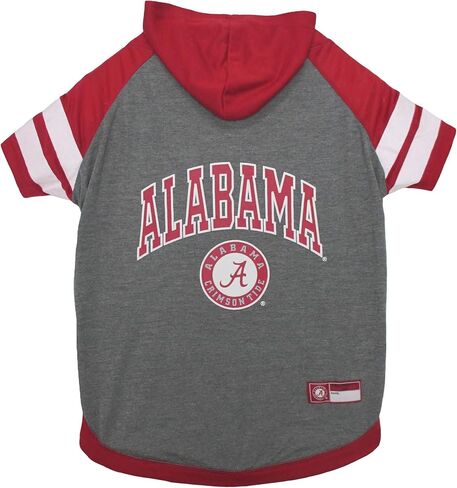 Pets First Hoodie for Dogs & Cats, Large. | Collegiate Licensed Dog Hoody Tee Shirt | Sports Hoody T-Shirt for Pets | College Sporty Dog Hoodie Shirt. in Saudi Arabia