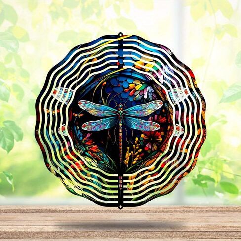 Wind Spinner Hanging for Yard and Garden, Unique Gift Wind Spinner, 3D Hanging Wind Spinner Outdoor, Cute Dragonfly Wind Spinner in Saudi Arabia