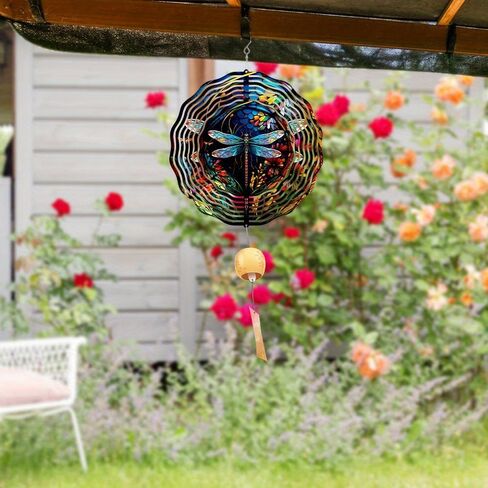 Wind Spinner Hanging for Yard and Garden, Unique Gift Wind Spinner, 3D Hanging Wind Spinner Outdoor, Cute Dragonfly Wind Spinner in Saudi Arabia