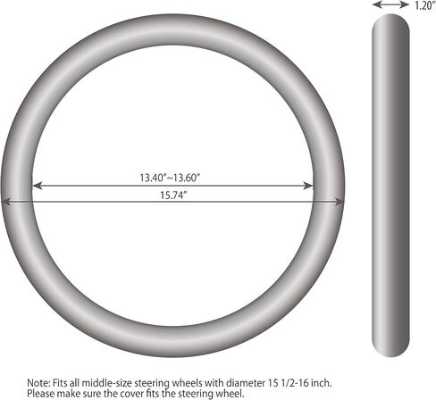 Elantrip غطاء عجلة القيادة جلد 15 1/2-16 بوصة عالمي مبطن قبضة ناعمة قابلة للتنفس لسيارة شاحنة SUV Jeep مضادة للانزلاق أزرق وأسود in Kuwait