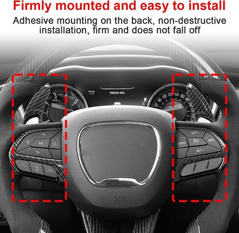 Steering Wheel Paddle Shifter Extensions Covers Compatible for Challenger Durango Charger 2015-2023 Compatible for Grand Cherokee 2014-2020 Car Paddle Shifter Extension Shift Paddle Cover Trims in Kuwait