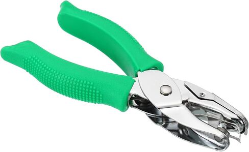 PATIKIL 3/16" Single Hole Punch, Handheld Hole Puncher with Soft Grip Triangle Shape Metal Paper Puncher for DIY Craft Scrapbook Ticket, Green in Saudi Arabia
