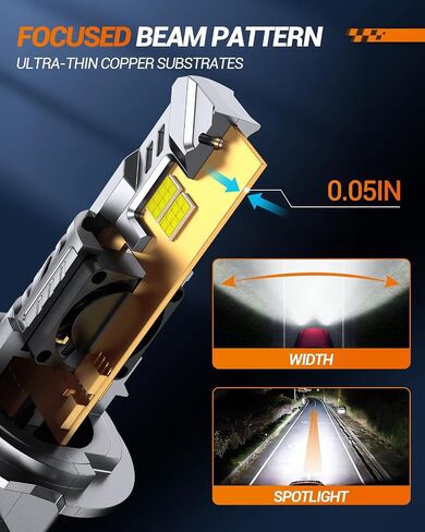 SEALIGHT 9005/HB3 Light Bulbs, 1:1 Design 28000LM Fog Bulbs with 14000RPM Cooling Fan, Plug-N-Play, Pack of 2 in Saudi Arabia