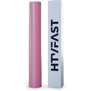 HTVFast HTV Vinyl Rolls Heat Transfer Vinyl - 11.8" x 20' Roll - Flexible & Stretchable PU Material-Easy to Cut, Weed & Transfer w/Heat Press/Home Iron-Works on Plastic, Wood, Ceramic & Fabric (White) in Saudi Arabia