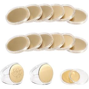 OGANAZI 15 Pieces Blank Challenge Coin, 1.57 Inch Blank Coins for Laser Engraving Custom Challenge Coins with Acrylic Protection Box for DIY Crafts Birthday Travel Commemorative Collection, Golden