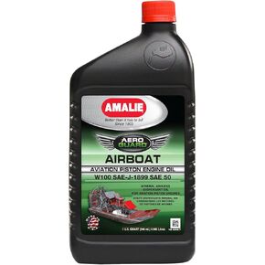 AMALIE AIRBOAT AVA PISTON ENG W100 50 (160-62046-56) 1 Quart Bottle, Pack of 12…