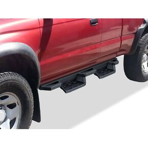 APS Stainless Steel Pocket Steps Running Boards Side Bars Compatible with Toyota Tacoma 1995-2004 Extended Xtra Cab (4WD or Prerunner 2WD 4WD)