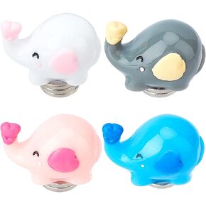 GORGECRAFT 4PCS Diamond Magnet Cover Painting Elephant Diamond Magnetic Locator Painting Stitch Glitter Art Magnet Cover Minders for DIY Diamond Drawing Accessories