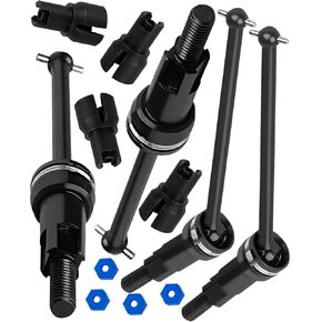 RC #45 Steel Front Rear CVD Driveshaft Upgrade Parts for 1/18 Granite Grom Mega 380 Brushed 4x4 Monster Truck RTR,CVD Drive Shaft Wheel Hex Wheel Nut Diff Outdrive Hops up.Black