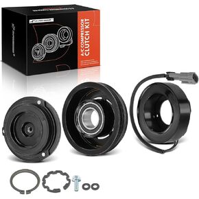 A-Premium Air Conditioner AC Compressor Clutch Kit Compatible with Chevrolet Silverado, Tahoe, Suburban, Express, Avalanche, C3500HD & GMC Sierra, Yukon, Savana & Cadillac Escalade, Escalade EXT