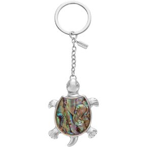 Sea Turtle Tortoise Natural Abalone Shell Pendant Keychain Fashion Jewelry