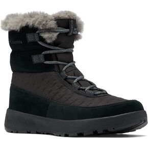 Columbia Mens Slopeside Peak Luxe Snow Shoe, Black/Graphite, 5.5 US
