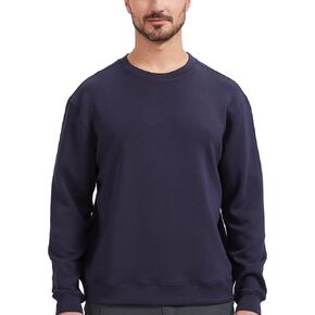 netdraw Men's Heavyweight Bamboo Viscose Scuba Sweatshirt Relaxed Fit Soft Smooth Knit Crewneck Spacer Pullovers