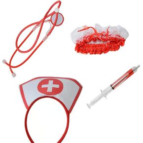 BinaryABC Halloween Costume Accessory,Nurse Costume Set,Nurse Cosplay Costume Set