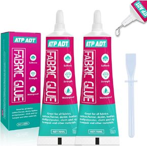 140 ML Fabric Glue, Permanent Fabric Sewing Adhesive Glue for All Fabrics, Cotton, Flannel, Denim, Polyester, Doll Repair, 24 Hours Dry and Waterproof in Saudi Arabia