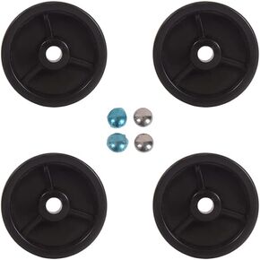 Motorcycle Stand Wheels 2.75",4PC in Black (with circlip) for Front stand Rear Stand Triple Tree Stand