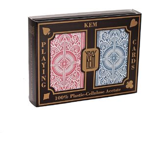 Kem Playing Cards Arrow Red and Blue, Bridge Size- Standard Index Playing Cards (Pack of 2) - 1007086