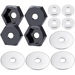 4Pcs 12mm to 17mm CNC Wheel Hex Hub Adapter for 1/8 Typhon/Kraton/Outcast/Notorious RC Big Rock Crawler Off Road Monster Truck Upgrades Part