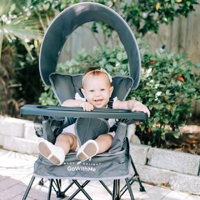 Baby Delight Go with Me Jubilee Deluxe Portable Chair | Indoor and Outdoor | Sun Canopy | Teal