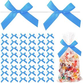 Twist Tie Bows 30 Pcs Mini Satin Ribbon Bows Pink Pre Tied Bow with Wire Small Craft Bows Valentines Gifts Wrap Package Present Bows with Twist Ties for Treat Bags Candy Valentines Decorations in Saudi Arabia
