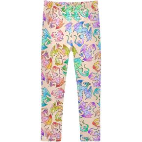 Gredecor Girls Leggings Pink Glitter Sparkle Kids Pants Dance Active Tights Bottoms 5T