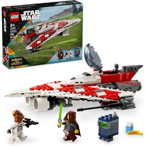 LEGO Star Wars Jedi Bob’s Starfighter Buildable Toy Vehicle, Brick Built Star Wars Starship with Jedi Bob Minifigure, Birthday Gift Idea for Boys, Girls or Any Fan Ages 8 and Up, 75388