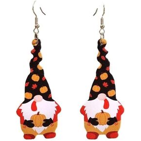 Zian Christmas Earrings Leather Dwarf Earrings Thanksgiving Earrings Fall Earrings Holiday Earrings For Women