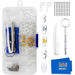 MMOBIEL 150 Pairs Eyeglass Repair Kit Clear Transparent Eye Glasses Nose Support Pads Eyeglass Sunglass