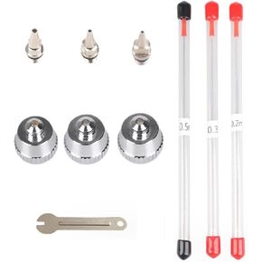 VEDA 0.2mm, 0.3mm, 0.5mm Airbrush Nozzles and Needles Replacement Kit for Airbrushes Gun
