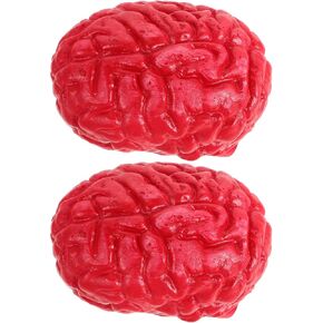 Yardwe 2pcs Halloween Props Human Brain Organs Latex Body Parts Prank Toys Halloween Party Haunted House Festival Decoration Favors