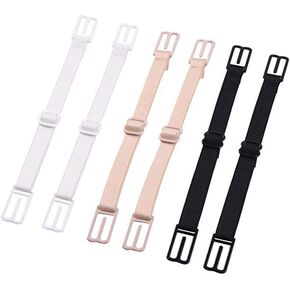 Bra Strap Clips Elastic Non-slip Strap Holders for Women, Black, Beige, White