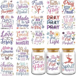 AFRITEE UV DTF Cup Wrap - 20 Sheets Fall Pumpkins UV DTF Cup Wraps for 16 oz Glass Water Bottle, Autumn Harvest Maple Leaves Rub on Stickers Decal for Thanksgiving Day DIY Mug Coffee Craft Decoration