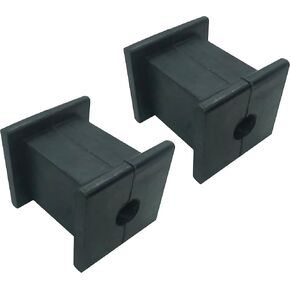 Exhaust Hanger Bushing Muffler Insulator 3/8 ID 1 Hole Shock Absorbent Bracket Rubber Black, Pack of 2