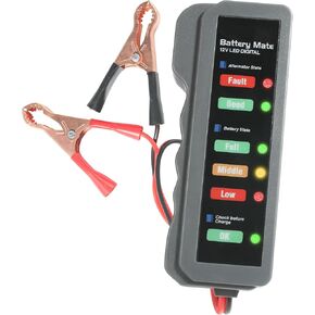 Battery Tester,Alternator Tester,Car Accessories Battery and Alternator Tester,Battery Tester 12V Automotive,Auto Battery Tester,Suitable for RV Golf Cart Lawn Mower Electric Bike Motorcycle