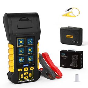 AUTOOL Car Battery Tester 12V 24V 20-2000CCA Battery Load Tester, Cranking&Charging&Voltage Leakage Test with Built-in Printer, 3.2" Screen with Data Review Reverse Polarity Protection