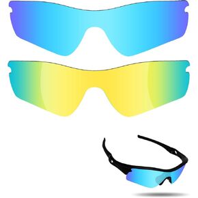 Anti-Saltwater Polarized Replacement Lenses for Oakley Radar Path Sunglasses 2 Pairs Packed