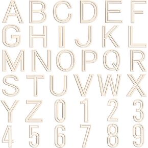 Wooden Letters 4 inch for Crafts, 98PCS Wood Small Letters Numbers Unfinished Alphabet Wooden Cutouts Letter for Home Nursery Wall Decor Kids Arts Painting DIY Learning