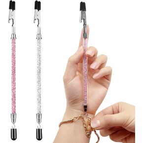 Bracelet Helper Tool, Pink Bracelet Helper to Put on Yourself, Bracelet Buddy Fastening Helper with Hook, Bracelet Assistance Tool with Rubber Tip for Bracelet, Necklace, Watch in Kuwait