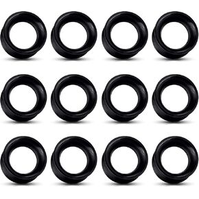 6 Pairs Black Silicone Gauges 2g 0g 00g 12mm 14mm 16mm 18mm 20mm 22mm 25mm Silicone Ear Tunnels Plugs Flexible Ear Expander Stretching Gauges Earlet Plugs for Women Men