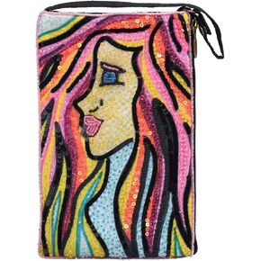 Bamboo Trading Harmony by Sarah Walters Crossbody Wristlet Handbag, Women, Travel Accessory